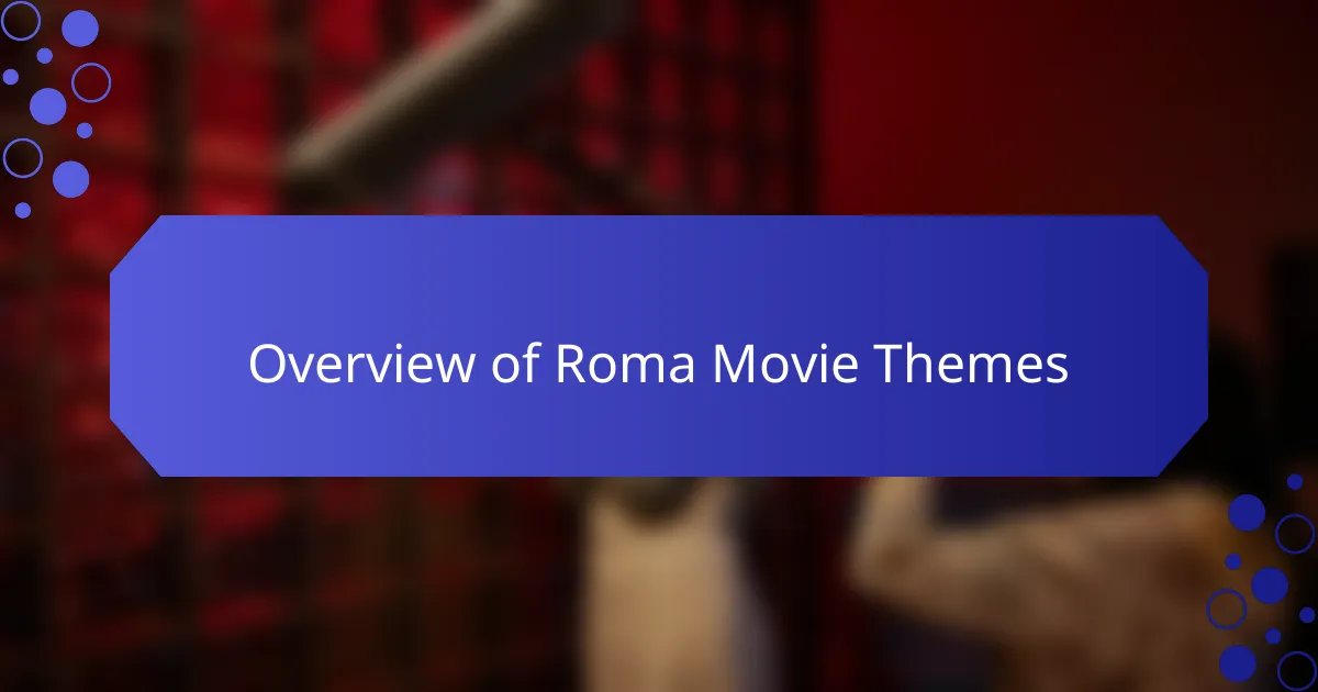 Overview of Roma Movie Themes